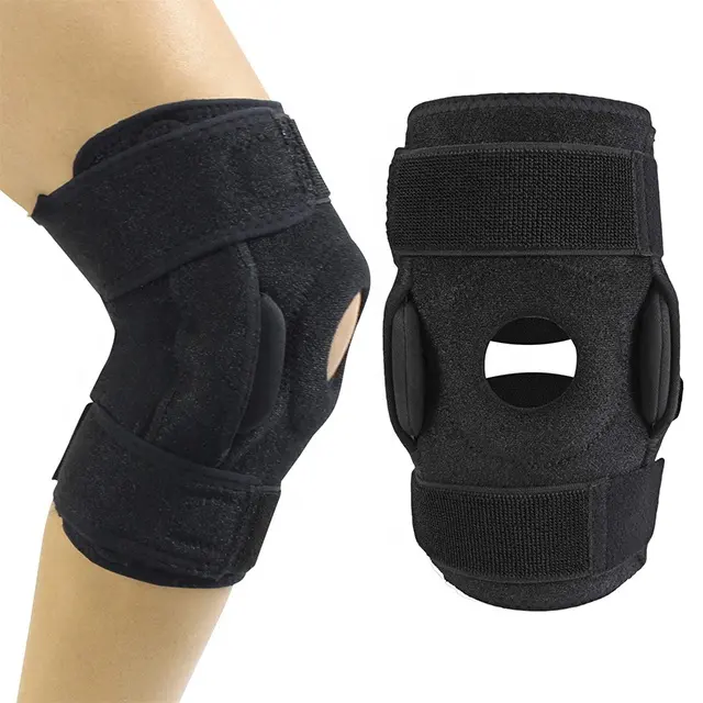 Penstabil Nyeri Lutut, Penyangga Kompresi Lutut untuk Nyeri Lutut Berengsel dengan Penstabil Samping