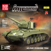 MOULD KING 20035 Juego de Bloques de Construcción, Modelo de Tanque Creativo, Rompecabezas de Bloques de Ensamblaje para Niños