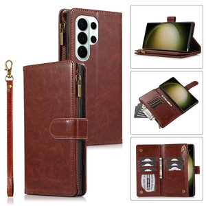 Étui portefeuille en cuir avec 9 emplacements pour cartes pour Galaxy S26, pour <span class=keywords><strong>Samsung</strong></span> A37/A57/A56/A55, style fermeture éclair, emplacement pour cartes - Product Image 5