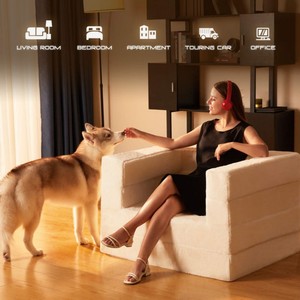 Sofá Puff <span class=keywords><strong>Plegable</strong></span> 3 en 1 para Sala de Estar, Dormitorio u Oficina, Silla de una Plaza, Cómodo, de Tela y Espuma, con Almohada - Product Image 2
