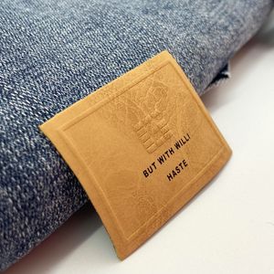 Printed Custom Logo Leather Tag <strong>Jeans</strong> PU Denim <strong>Label</strong> <strong>Labels</strong> Customize for <strong>Jeans</strong> Clothing - Product Image 3