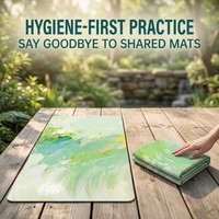 Alfombrilla de Yoga Plegable Antideslizante Doble, Ecológica, Personalizada, de Microfibra y Caucho Natural para Práctica de Yoga, Precio de Fábrica
