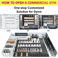 Solución Integral para Gimnasios Premium, Conjunto Completo de Equipos de Fitness Comerciales con Diseño 3D Gratuito para Proyectos de Clubes