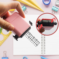 Tampons à rouleau en plastique rechargeables, auto-encreurs, pour l'écriture manuscrite (points, chiffres, lettres) pour enfants et fournitures scolaires