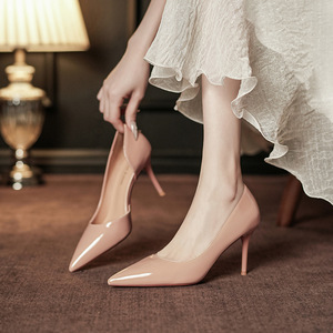 Zapatos de Tacón D'Orsay 6687A, Tacones de Aguja con Punta en Pico, de Charol, Cómodos, para Mujer, Estilo Slip-On, Color Sólido, para Oficina - Product Image 3