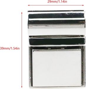 Pastlla Pcs Cierres de presión para bolsos, cierres de pulgar, cierres metálicos, herrajes para bolsos, para manualidades DIY, cajas, bolsos de cuero y artesanías - Product Image 2