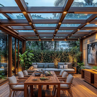 Véranda en aluminium GREATMEN, serre, jardin d'hiver, pièce en verre pour villa, extérieur, avec isolation thermique, sur mesure