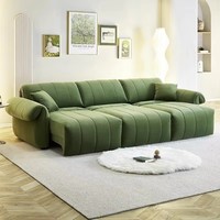 Modernes Minimalistisches Oktopus-Elektrosofa mit Teleskopfunktion und Schwammfüllung, Samt-Schlafsofa, Italienisches Creme-Sofa-Set für Hotel und Villa
