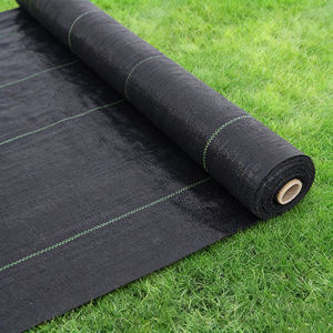 Toile de paillage noire en PP tissé <span class=keywords><strong>anti</strong></span>-mauvaises herbes pour serres et zones de plantation - Product Image 1