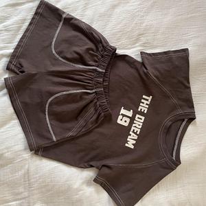 Completo Sportivo Estivo per Bambini e Bambine, Nuovo Abbigliamento Casual con Stampa di Lettere e Maniche Corte - Product Image 6