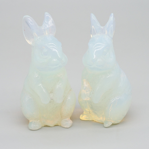 Pierres créatives de Quartz de guérison pour enfants, <span class=keywords><strong>pierre</strong></span> spirituel, artisanat de volkswagen, animaux Opalite, lapin, Peter lapin, Figurine - Product Image 3