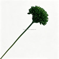 L-147 Boules de fleurs artificielles en soie faites à la main, motif nid d'abeille vert, à longue tige, fausse verdure en vrac pour mariages et Noël
