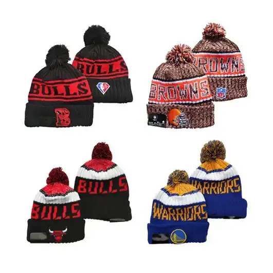 New Arrival 2022 fashion trendy Beanie Usa Football sport Jacquard Winter Cap Knitted Hats NFL Beanies For Adult