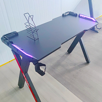 Soporte para Vasos LED RGB en Oferta, Ajustable, de Metal, PU, PC, Mesa de Computadora, Escritorio para Juegos, Mesa Gamer