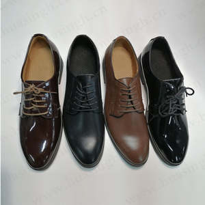 <span class=keywords><strong>WYX</strong></span>, bout pointu style marron brillant excellentes chaussures habillées en cuir dur anti-dérapant semelle en caoutchouc durable chaussures de direction HSA025 - Product Image 5