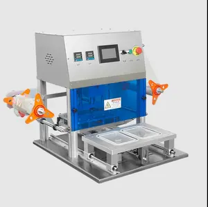 Automatic Table Top Tofu Tray Packing Sealing Sealer Machine Auto