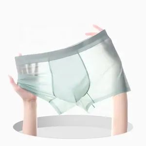 New Design Multicolor Seamless Shorts Calças Personalizado Transparente Ice Silk Homens Underwear Cuecas Boxers Com Grande Preço