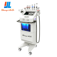 Appareil de beauté 11 en 1 pour le peeling au diamant, le jet d'eau oxygénée, le peeling aqua facial, la microdermabrasion hydro-cristalline