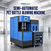 Machine de soufflage semi-automatique à économie d'énergie pour la production de bouteilles PET à petite échelle pour l'eau et les boissons