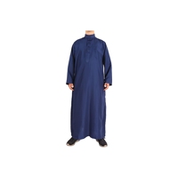 Abaya islamique pour hommes, style Émirati Omanais, avec pompons, de Dubaï, grande taille, légère, respirante, en polyester, longueur au sol, manches longues, coupe ample