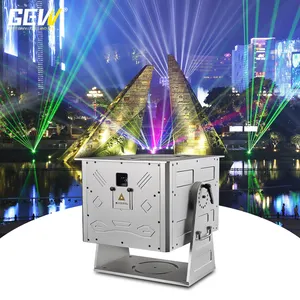 GEVV Professional Advertising 30W Powerflul Sky lazer 30 watt RGB Animation Laser Light for Outdoor Stage Equipment