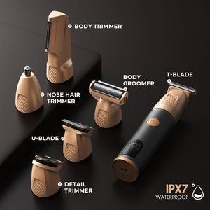 PRITECH New lưỡi từ tất cả trong một cơ thể tóc tông đơ không dây có thu phí Mens chải chuốt Kit có thể giặt tóc tông đơ Set cho nam giới - Product Image 2