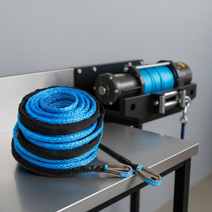 כבל כננת סינטטי עם שרוול הגנה שחור לטרקטורון UTV סירה Ramsey Synthetic - Product Image 4