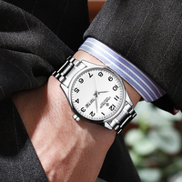 Montres LOUIE JUELEN 585 pour homme, multifonctionnelles, étanches, élégantes, de marque, en acier inoxydable, pour les amoureux