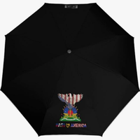Parapluie Automatique Imperméable et Anti-UV avec Motif Thème Drapeau National Haïtien – Prêt pour le Week-end