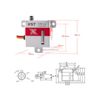 JX KST X10 Mini V8.0 23g 0.1sec Moteur Servo Numérique à Engrenages Métalliques DC Sans Noyau Boîtier en Alliage d'Aluminium Démarrage Progressif Programmable pour Planeur RC