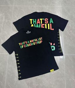 Camiseta de algodón de manga corta con cuello redondo para hombre, de marca de lujo, con estampado de jarabe para la tos, estilo urbano, personalizada al por mayor - Product Image 6