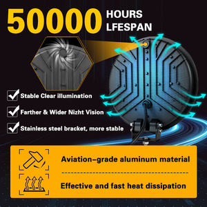 Luz de Trabajo LED Redonda de 9 Pulgadas, 120W, Amarilla, con DRL Intermitente, Resistente al Agua IP68, para Camiones, Foco para Conducción Todoterreno, para Scania - Product Image 4