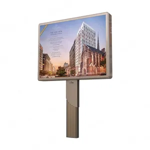 Outdoor Full Color P4 LED Screen Display Billboard Unipole Digital AD Billboard Steel Structure