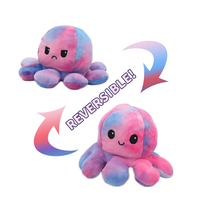 Le meilleur cadeau pour animaux de compagnie : jouet en peluche en caoutchouc écologique de haute qualité en forme de pieuvre, réversible, amusant, qui couine, pour mordre et mâcher