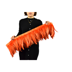 Ruban en tissu corail bon marché, franges en plumes, garniture pour bricolage, vêtements, robe, costume, chapeau, accessoire, fête, décoration de mariage - Product Image 2