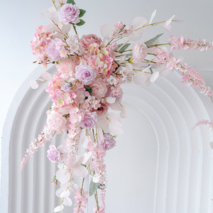 LANJO Autumn Pink Floral <b>Swag</b> For Wedding Sign Board, Engagement And Birthday Party Decor - Product Image 2