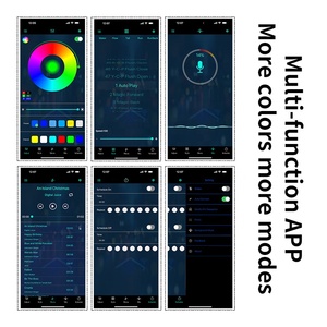 2024 Bảng điều khiển LED dải nhiều màu điều khiển âm thanh môi trường xung quanh ánh sáng mới trang trí nội thất xe amtosphere chiếu sáng - Product Image 6