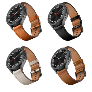 Bracelet en cuir véritable de qualité supérieure 20mm 22mm pour <span class=keywords><strong>Samsung</strong></span> Galaxy Watch 7 6 5 4 Garmin <span class=keywords><strong>fitbit</strong></span> Huawei Smart Watch Band - Product Image 6