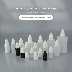 2ml-100ml trong suốt màu đen trắng nhựa thả chai <span class=keywords><strong>PE</strong></span> nhựa mềm mắt thả keo bóp chai nhỏ giọt với nắp trẻ em - Product Image 3