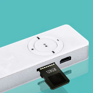 Factory Direct Ultra-thin Mini MP3 <b>Player</b> TF Card Slot Portable <b>Music</b> <b>Device</b> Student Gift Support USB 2.0 Charging White - Product Image 5