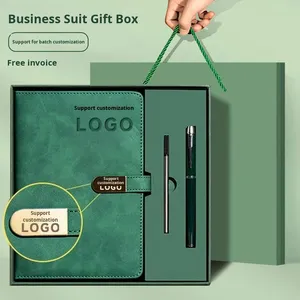 High-Value Business Minimalist Notebook Gift Set Custom Thickened Dowling Paper Oval Buckle Office Memo Pad Work Meeting Record - Product Image 1