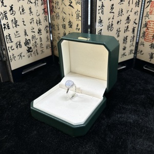 Anillo de Jadeíta Birmana Natural de Grado A, Forma de Cabujón, Anillo de Jade de Alta Calidad para <span class=keywords><strong>Mujer</strong></span>, Joyería de Jadeíta Birmana con Certificado - Product Image 4