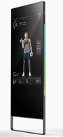 Miroir Intelligent Interactif Ultra-Mince Android pour Salle de Sport avec Écran LCD Numérique et Kiosque de Signalisation Murale IA