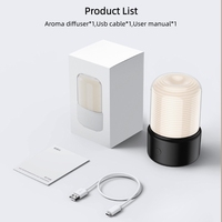 Lámpara Nocturna Única y Elegante con Luz Cálida, Difusor de Aroma USB de 120 ml, Humidificador de Aromaterapia