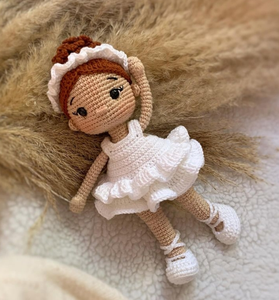 Высокое качество и низкий минимальный размер вязания крючком балетная девушка с милым платьем Amigurumi девочки куклы прекрасные индивидуальные игрушки - Product Image 2