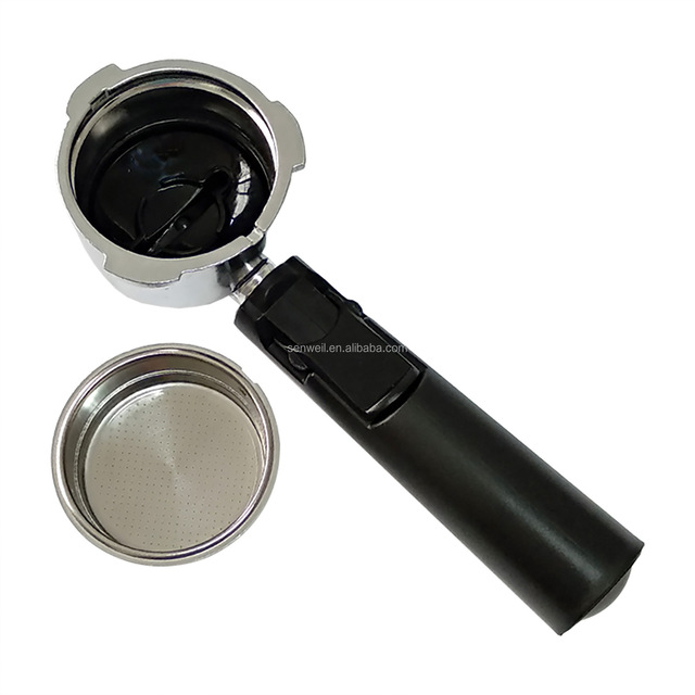 51mm Italian Coffee Machine Handle Bracket Aluminum Alloy Commercial Use Percolator Type Silver Female Thread Connection Filter