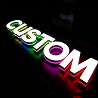 Lettres lumineuses 3D rétroéclairées à LED en acrylique/métal pour événements, fêtes, hôtels, entreprises et décoration directionnelle