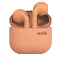 Écouteurs sans fil TWS K38 à texture cuir, semi intra-auriculaires, avec réduction de bruit ENC pour appels clairs, son Hi-Fi, logo OEM, écouteurs de sport