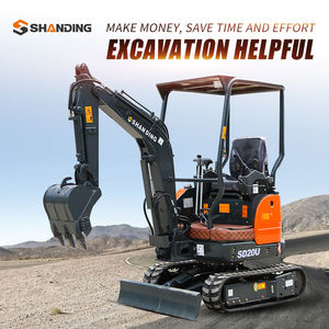 Mini-excavatrice hydraulique Shanding à trois pompes, 2 tonnes, Ragno Escavatori <span class=keywords><strong>Minipelle</strong></span> avec godets de rétrocaveuse, norme d'émission T3 - Product Image 3