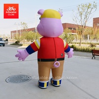 Costume gonflable publicitaire de cochon de dessin animé, personnalisable pour la décoration